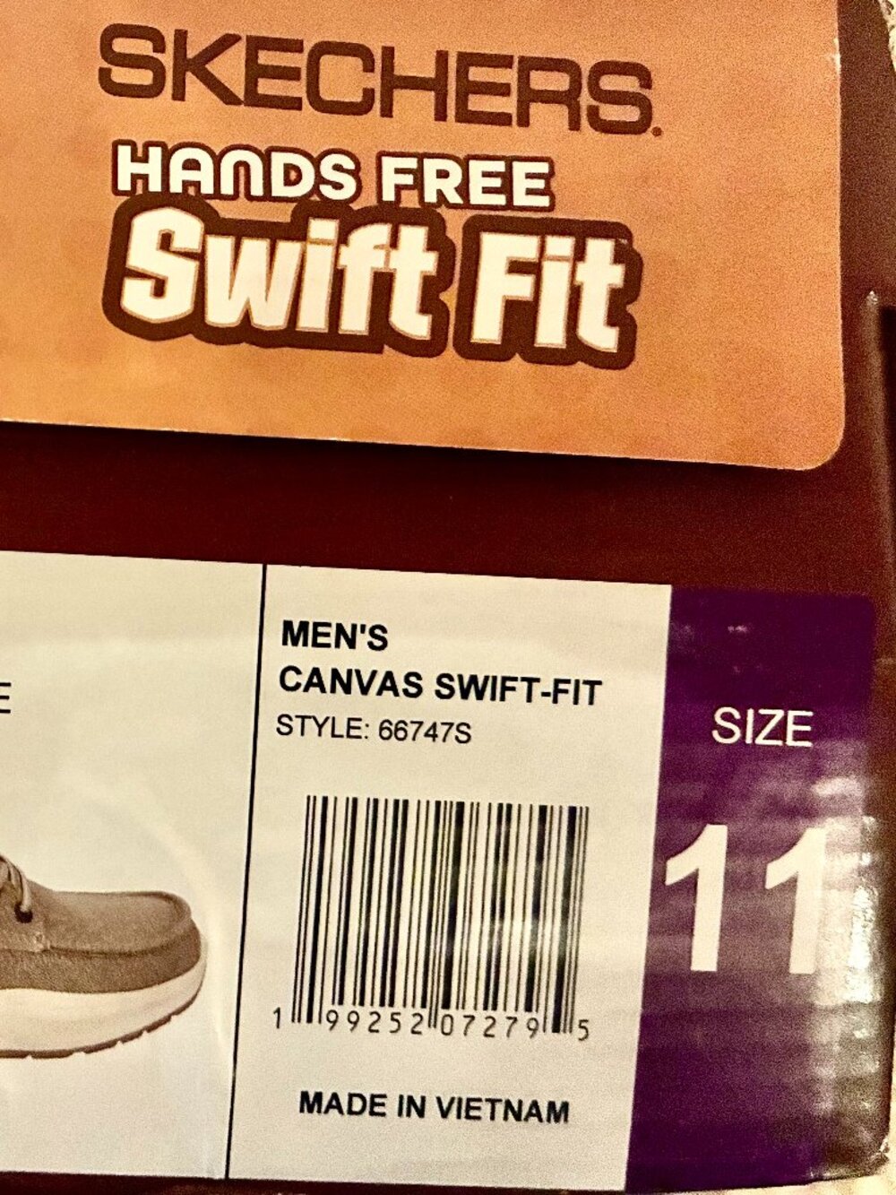 Skechers - Hands Free Swift Fit - Men's 11 - Canvas Taupe - 66747S - NEW (NIB)